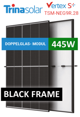 445w Trina Vertex S+ DOPPELGLAS N-Typ i-TOPCon MODUL | Solar Panel | TSM-NEG9R.28 Black Frame Doppelglas Modul Solarmodul