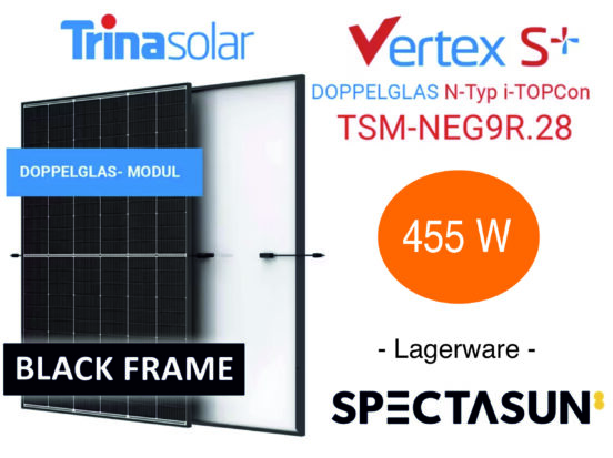 455w Trina Vertex S+ TSM-NEG9R.28 Doppelglas Solarpanel
