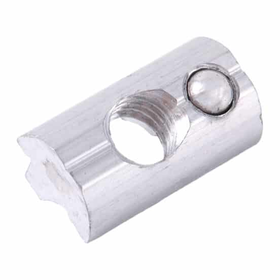 Nutenstein mit Federkugel, M8, aluminium/A2 ball 