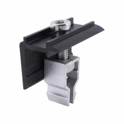 Schwarze Schnellmontage-Endklemme