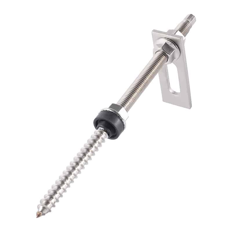 Stockraube für Holz mit A2 Platte M10 x 200mm